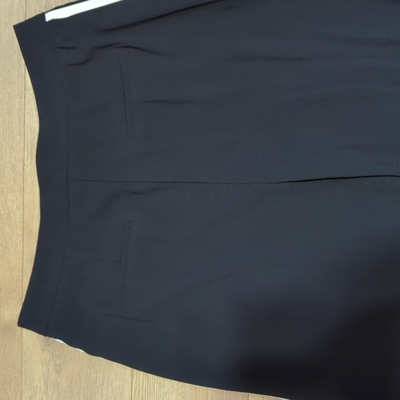 Jason Wu Women's Black Side Stripe Flat Wide Leg Trouser Dress Pants Size 10 - Picture 8 of 10